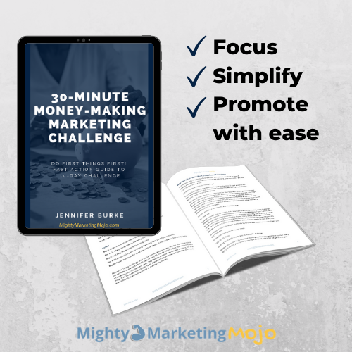 Mighty Marketing Mojo 30Minute Money-Making Action Guide mockup