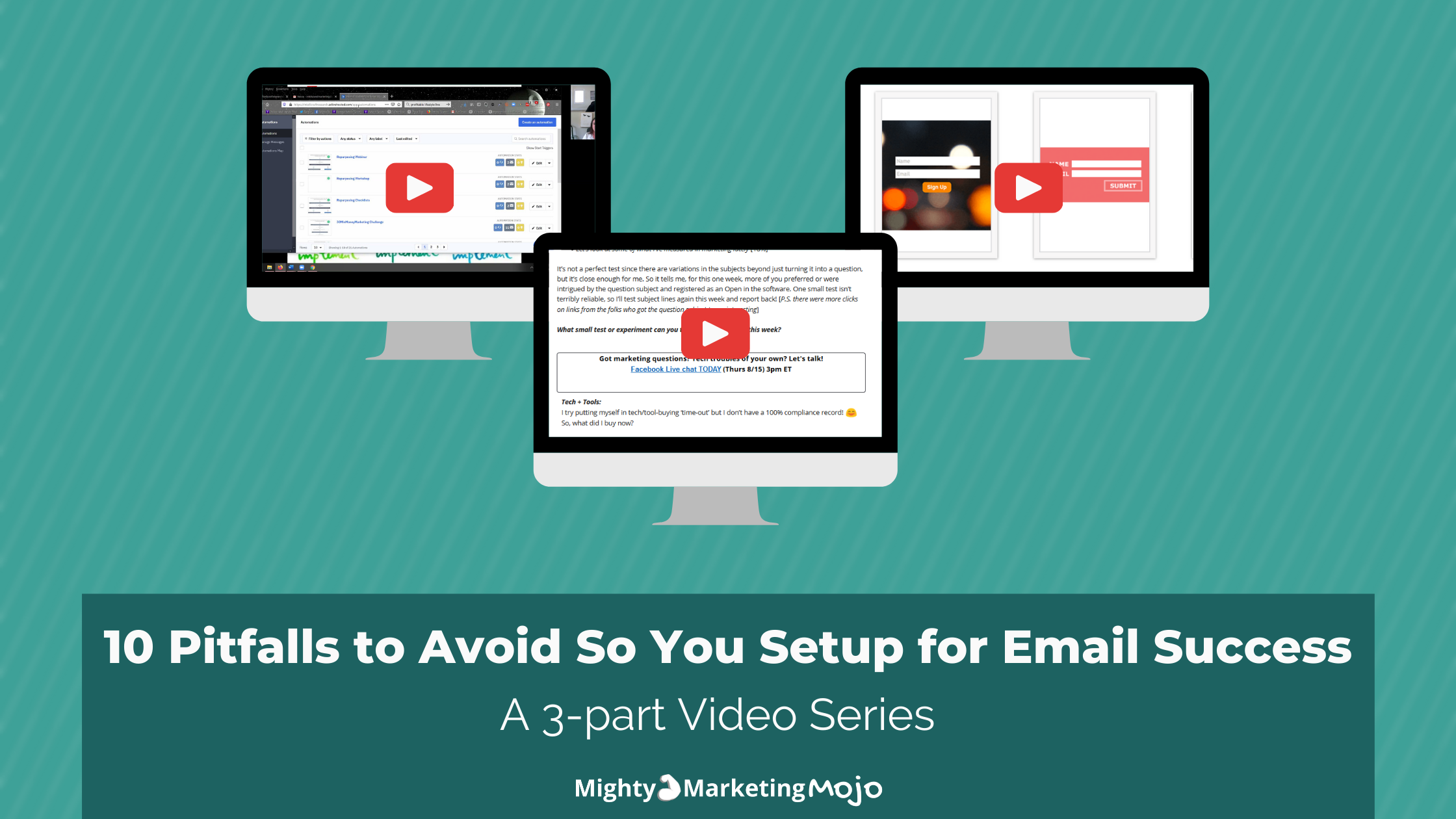 3 part video training series on email marketing 